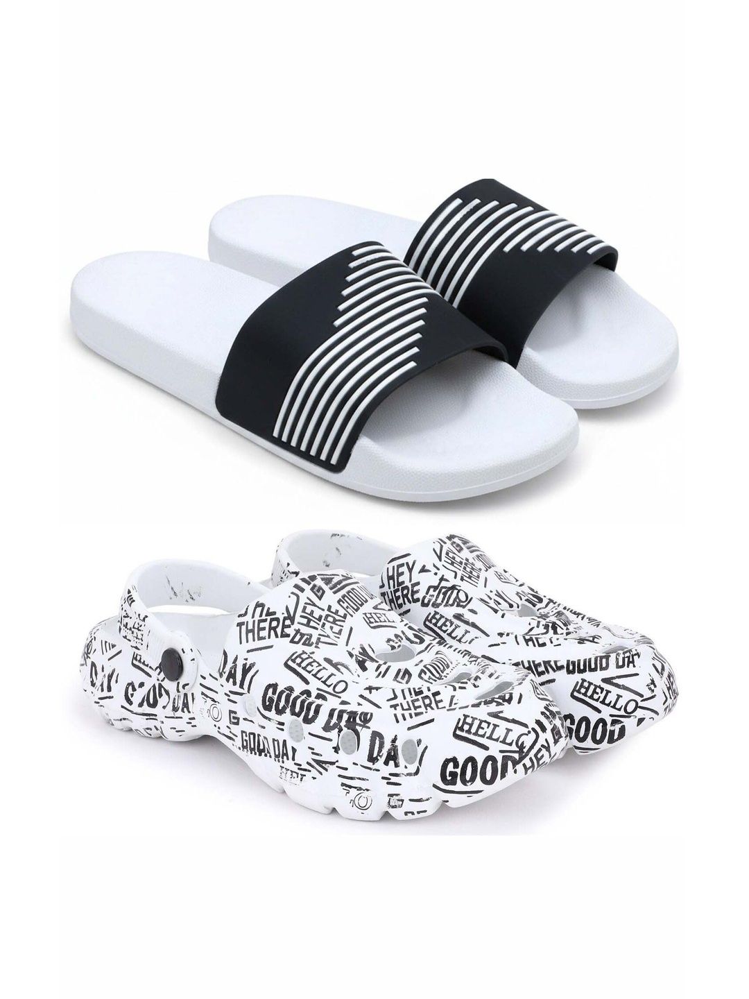 Pampy Angel Men Striped Sliders