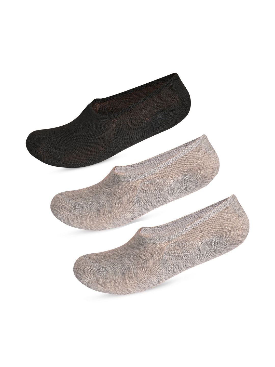 LOOM LEGACY Men Pack of 3 Cotton Blend Assorted Shoe Liners Socks