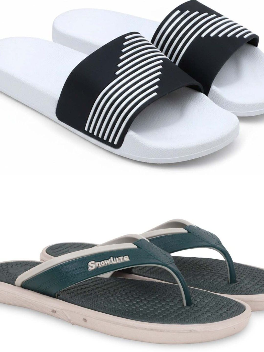 KAPYANSH Men Striped Thong Flip-Flops