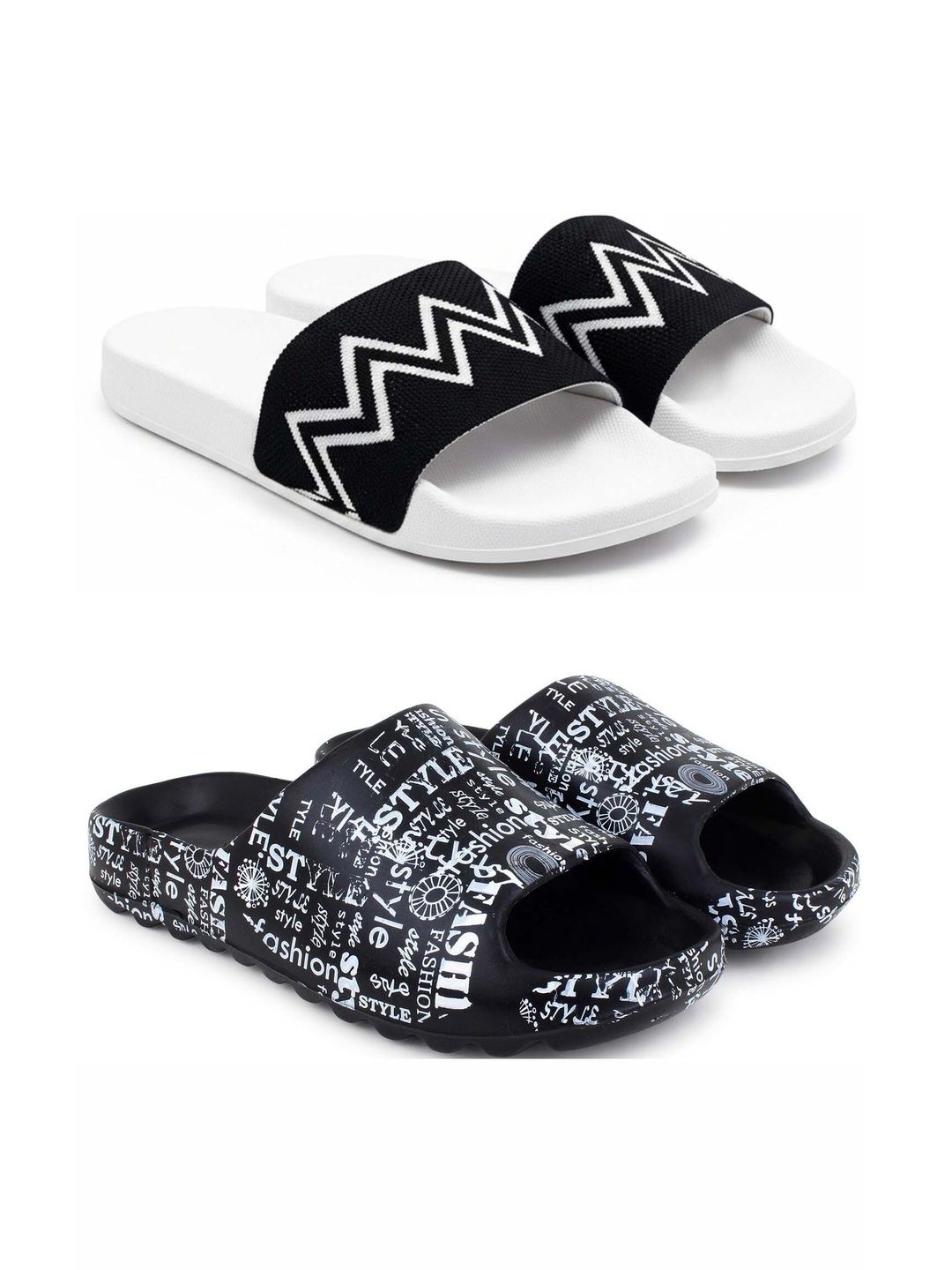 KAPYANSH Men Printed Sliders