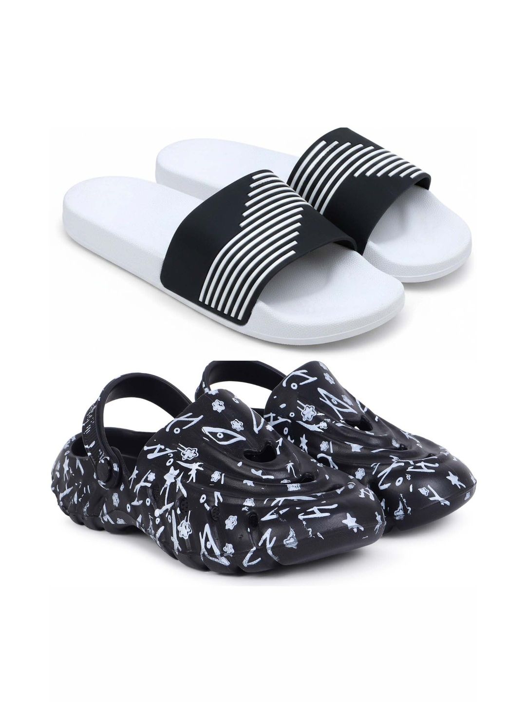 KAPYANSH Men Printed Sliders