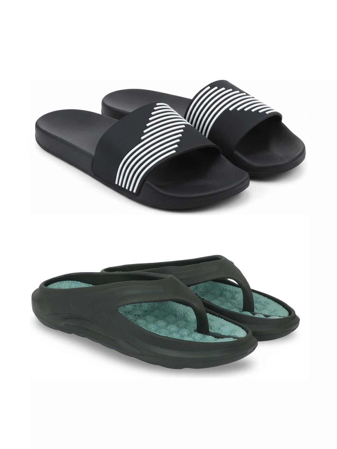 Pampy Angel Men Striped Sliders