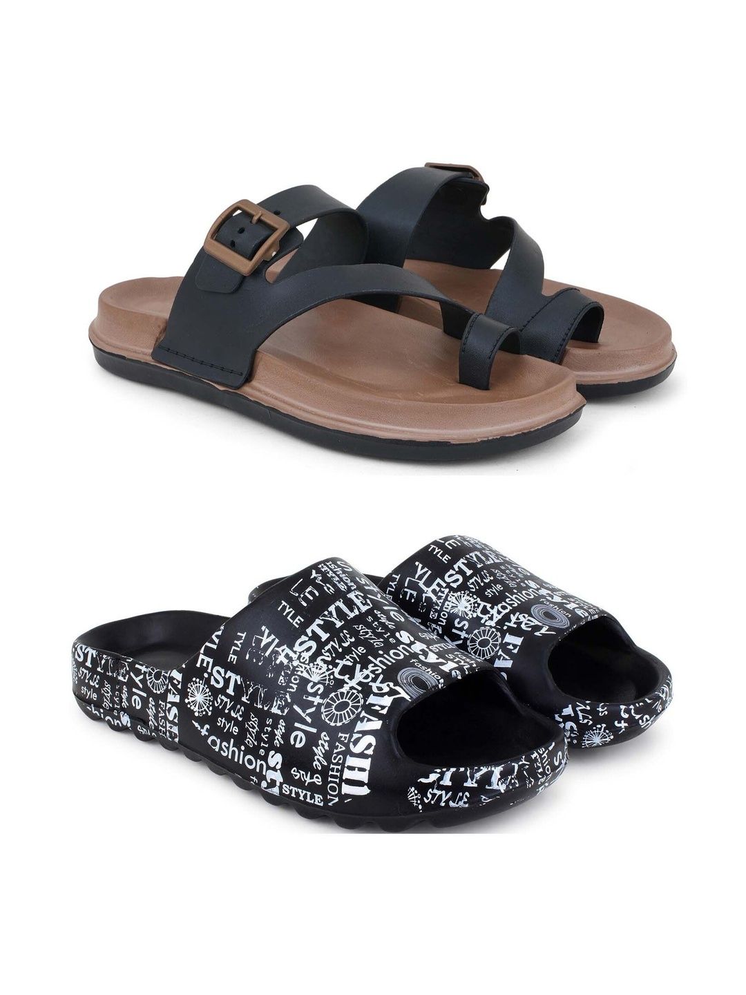KAPYANSH Men Printed Thong Flip-Flops