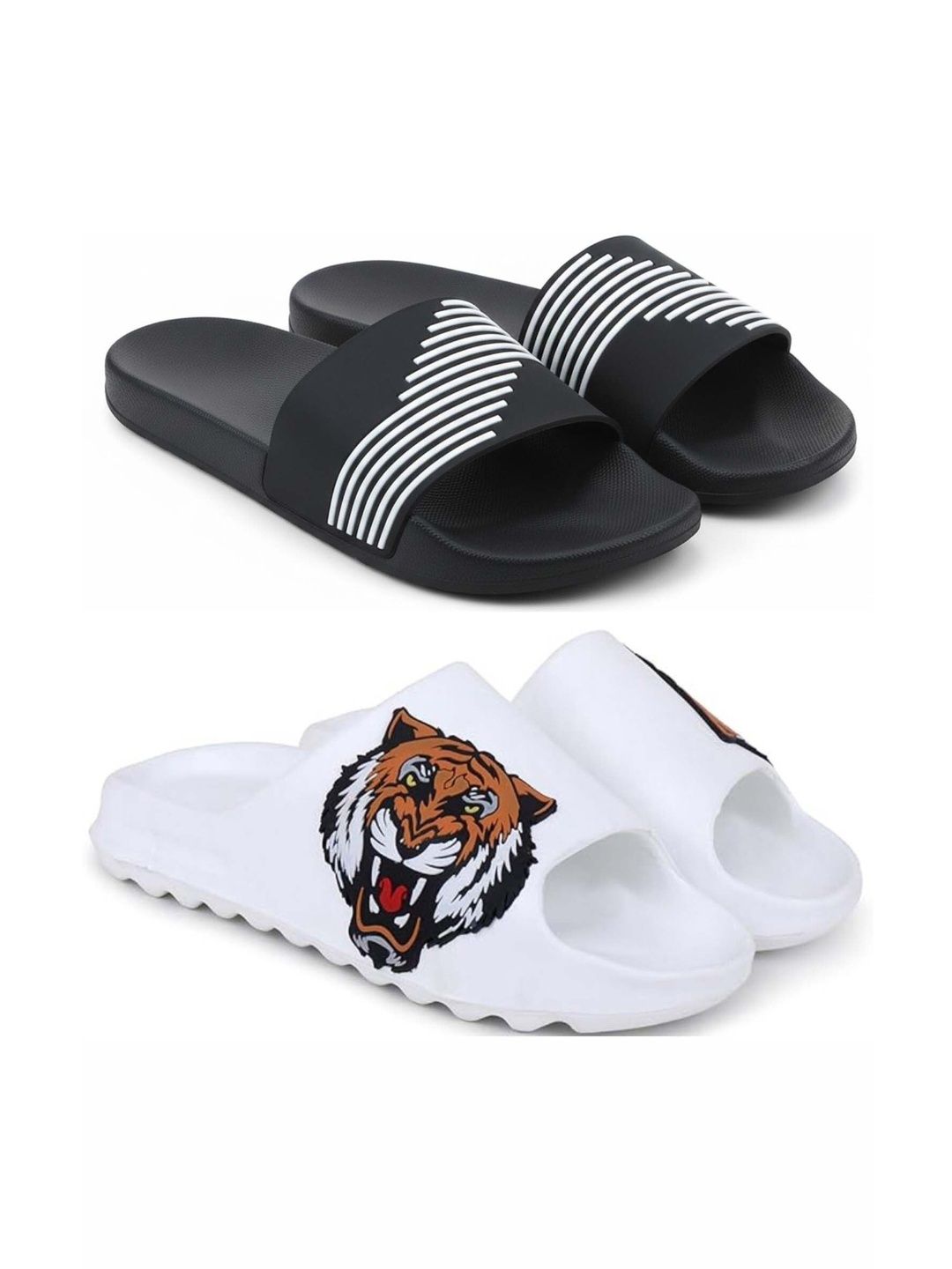 KAPYANSH Men Printed Sliders