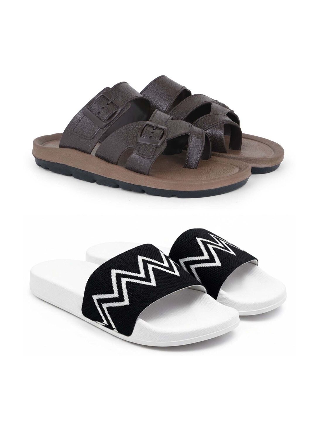 KAPYANSH Men Printed Sliders