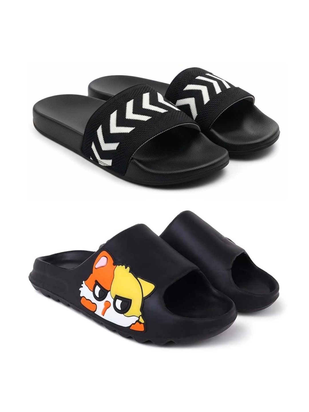 KAPYANSH Men Printed Sliders