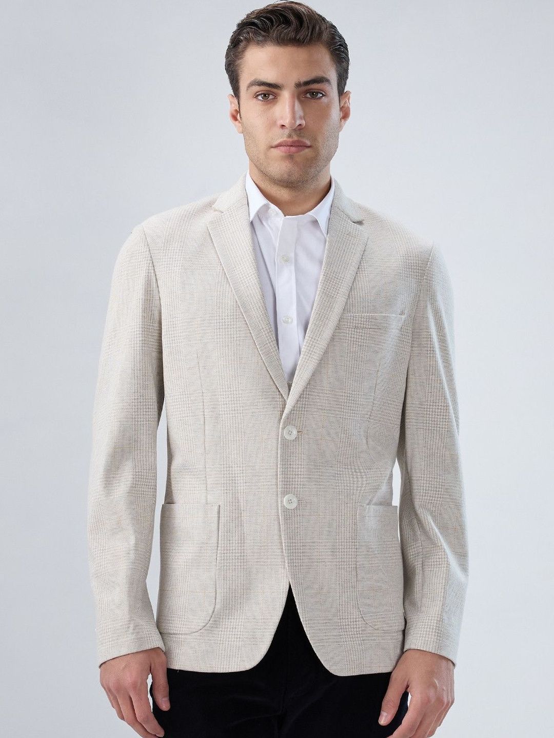 ColorPlus Men Checked Tailored Jacket