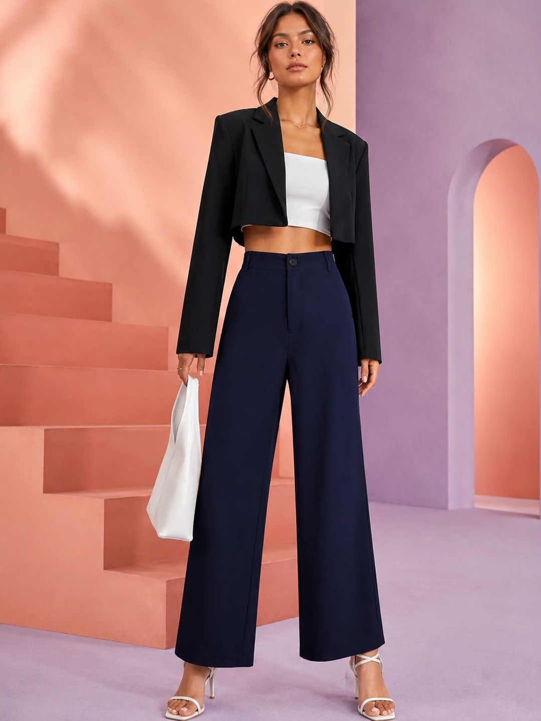 Neon Femme Women Tailored High-Rise Trousers