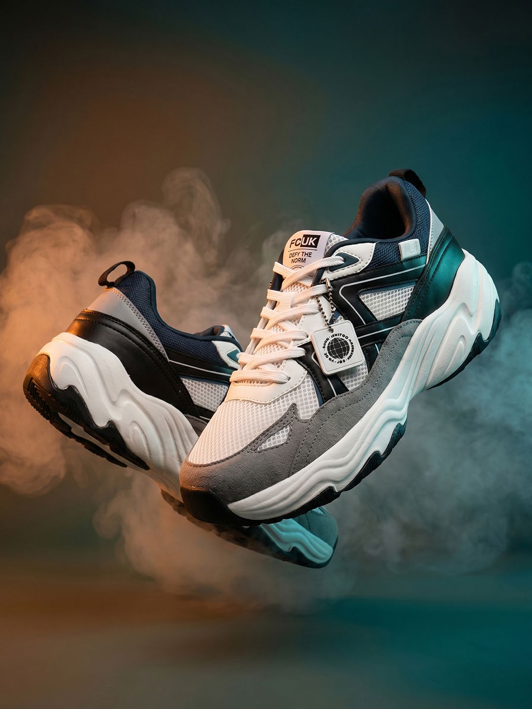 FCUK Men Colourblocked Sneakers