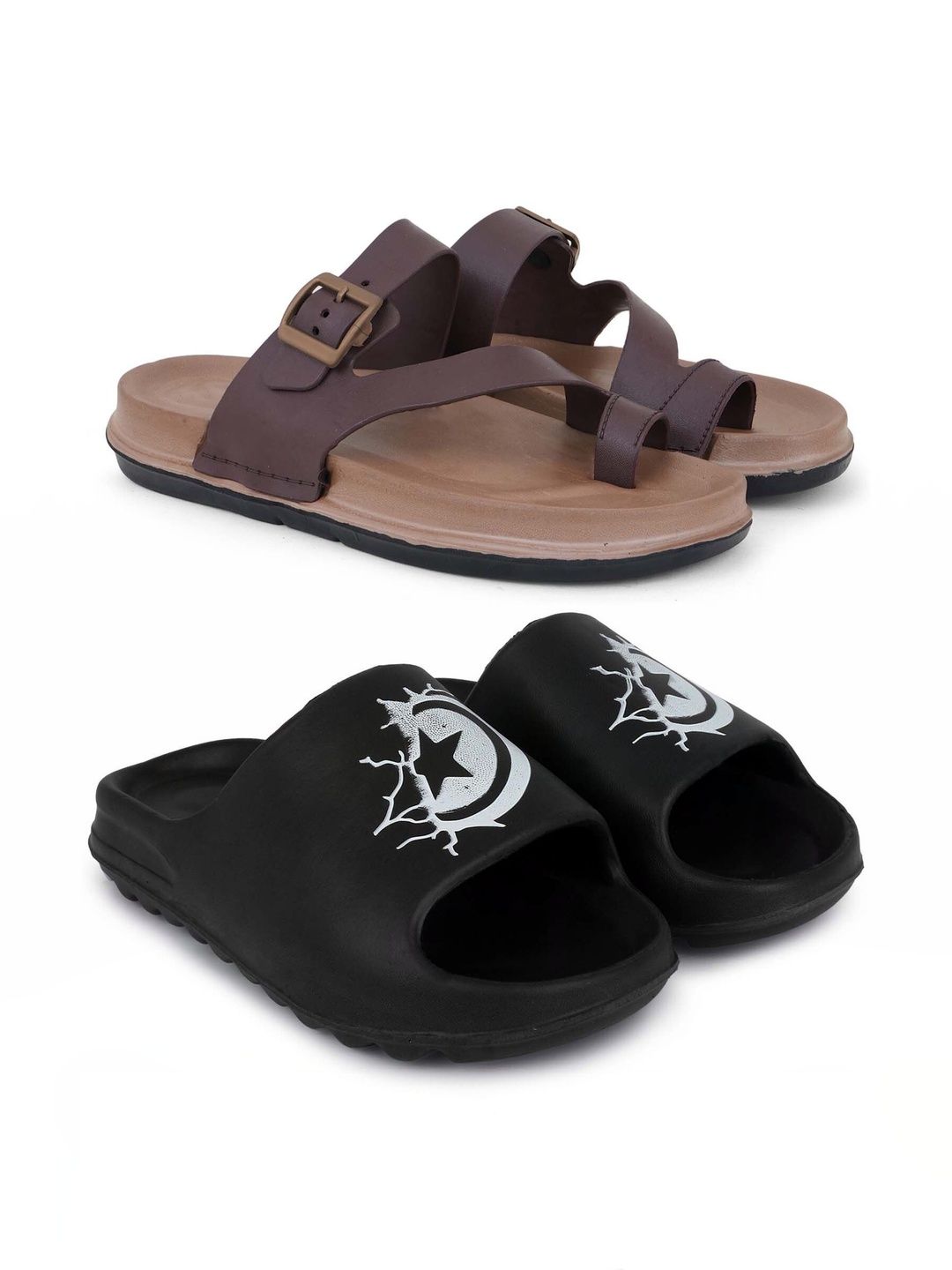 KAPYANSH Men Printed Sliders