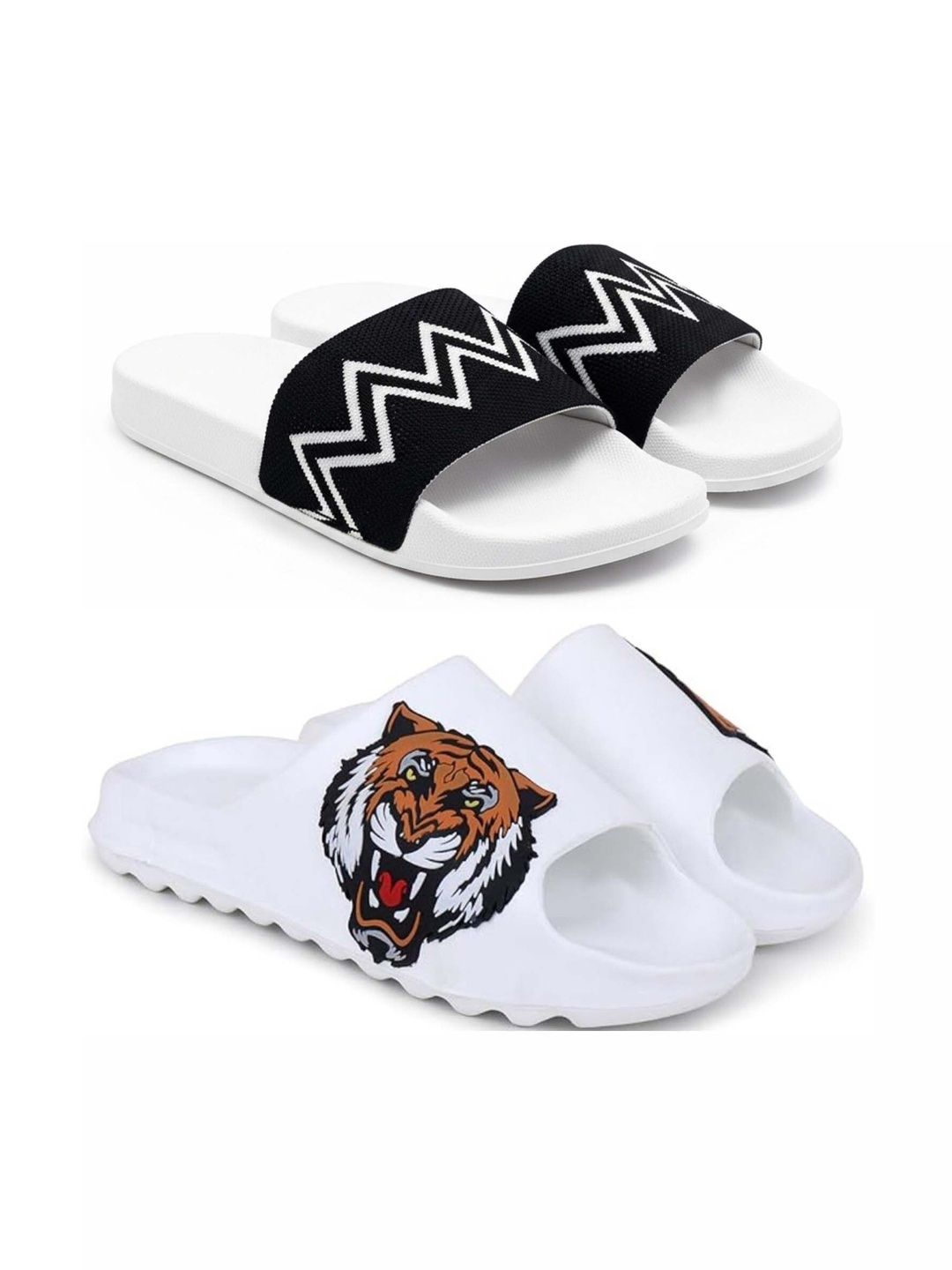 KAPYANSH Men Printed Sliders
