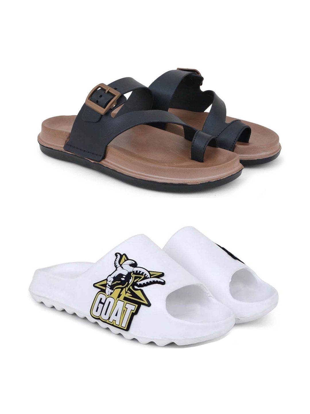 KAPYANSH Men Printed Sliders