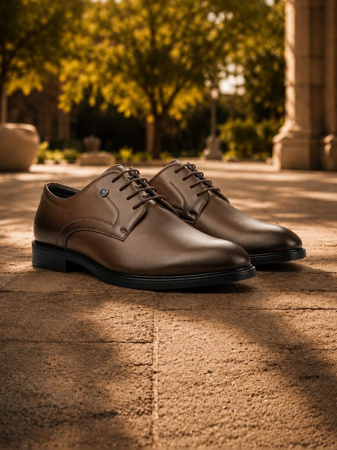 House of Pataudi Men Round Toe Lace-Ups Derbys Formal Shoes