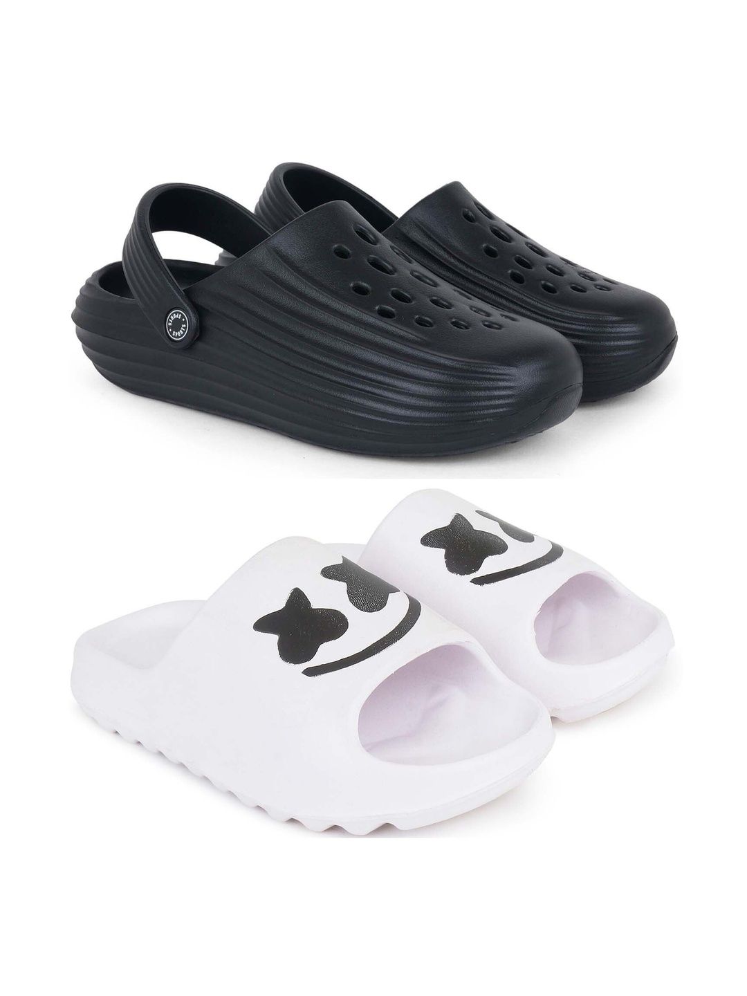 KAPYANSH Men Set Of 2 Printed Clogs