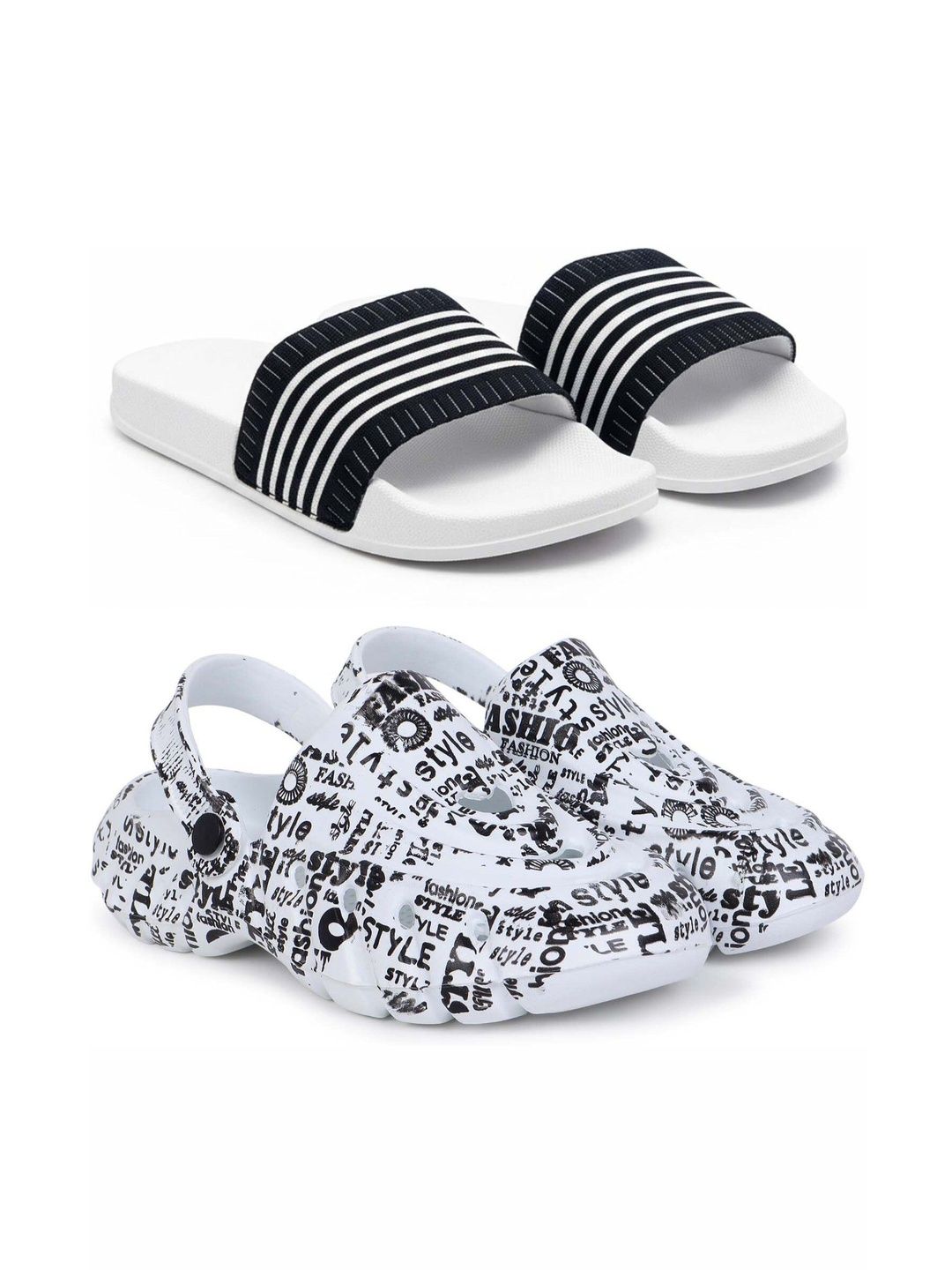 Pampy Angel Men Striped Sliders