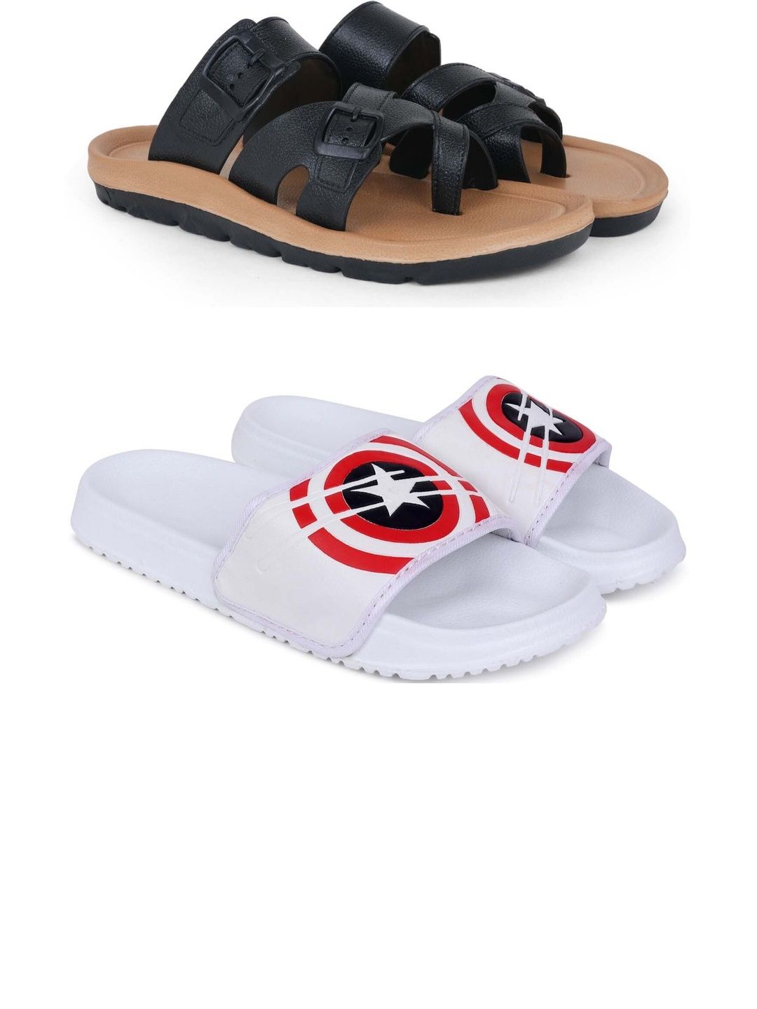 Pampy Angel Men Printed Sliders