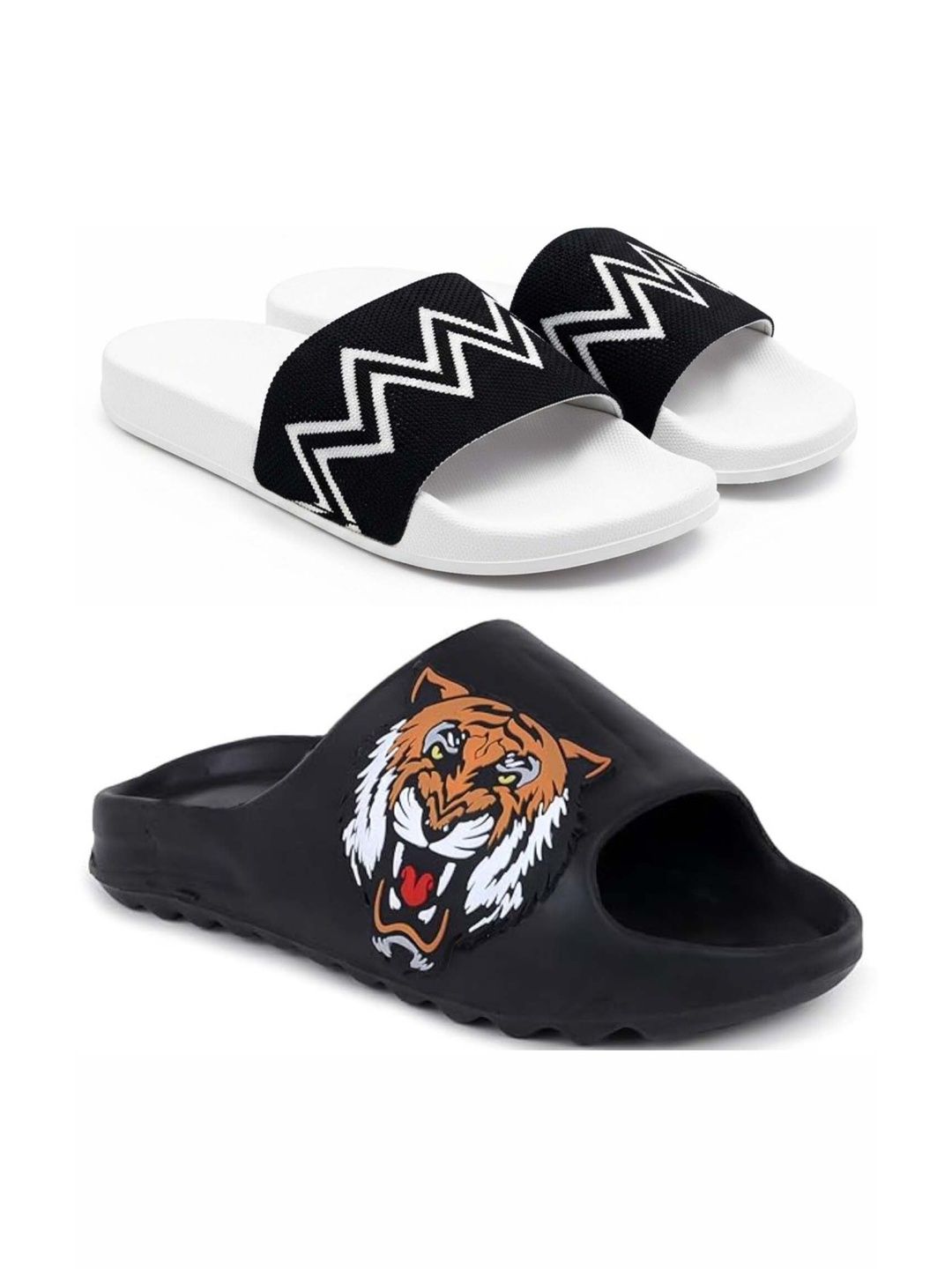 KAPYANSH Men Printed Sliders