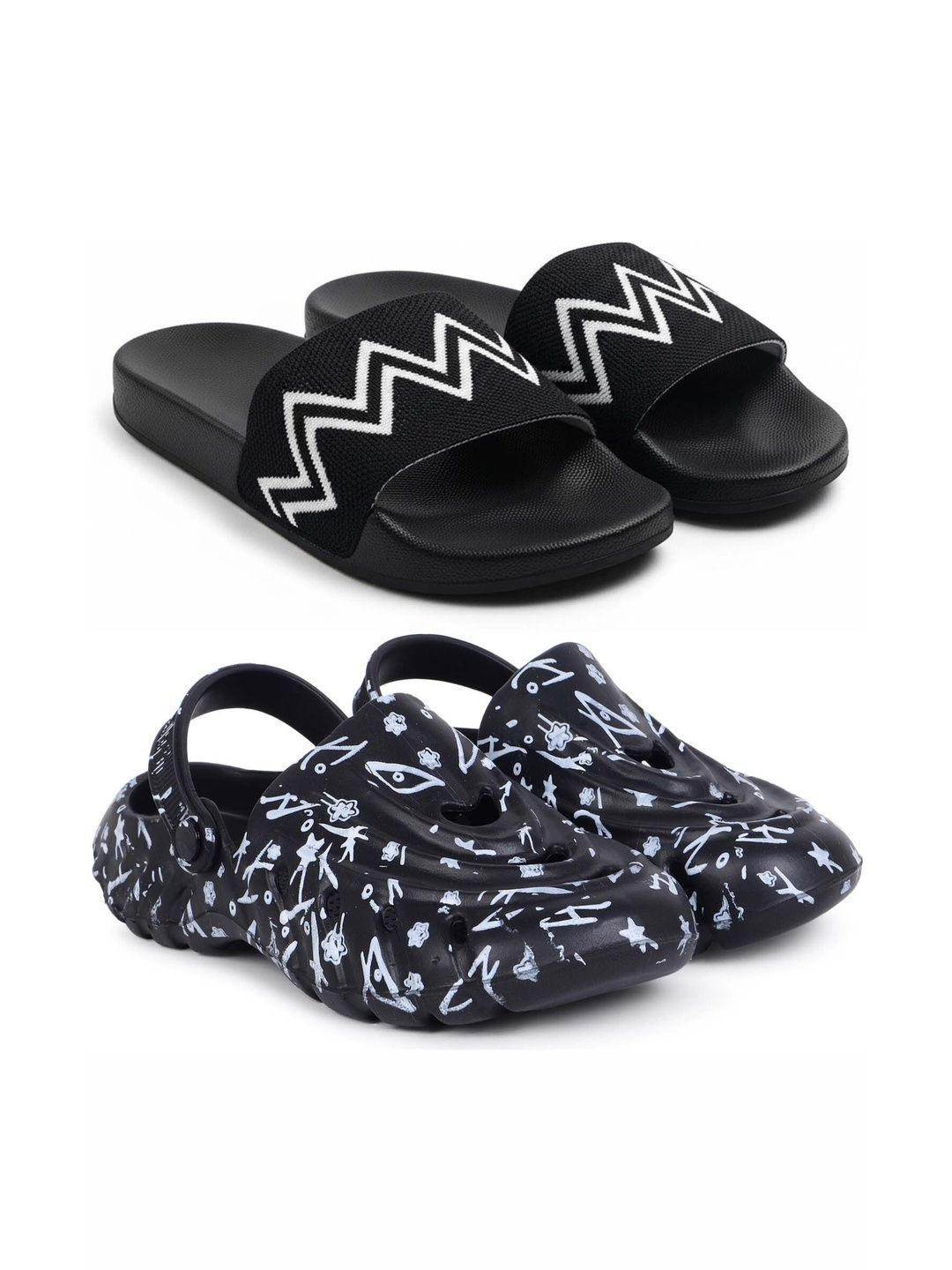 Pampy Angel Men Printed Sliders