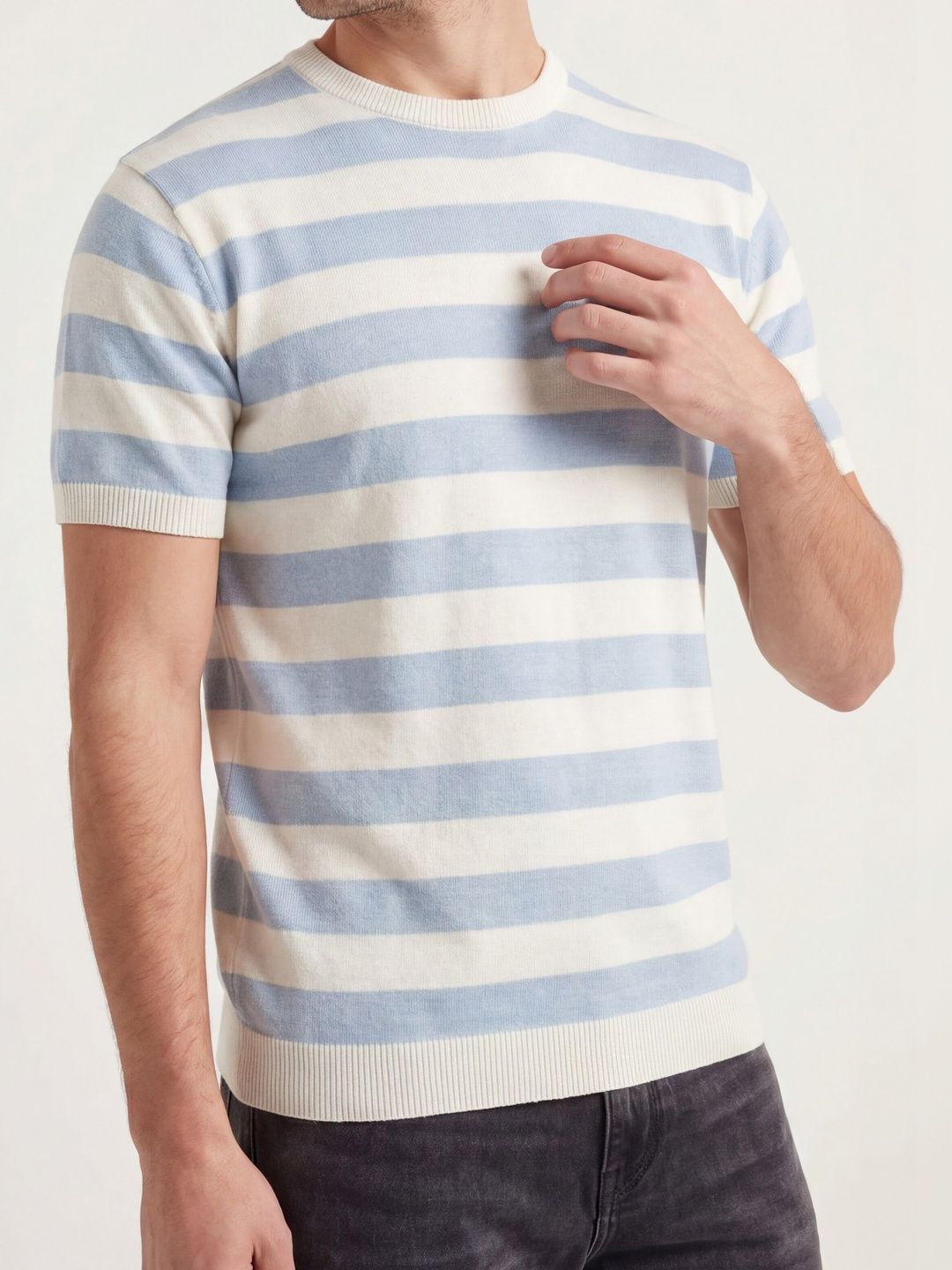 ULUPZ Men Striped T-shirt