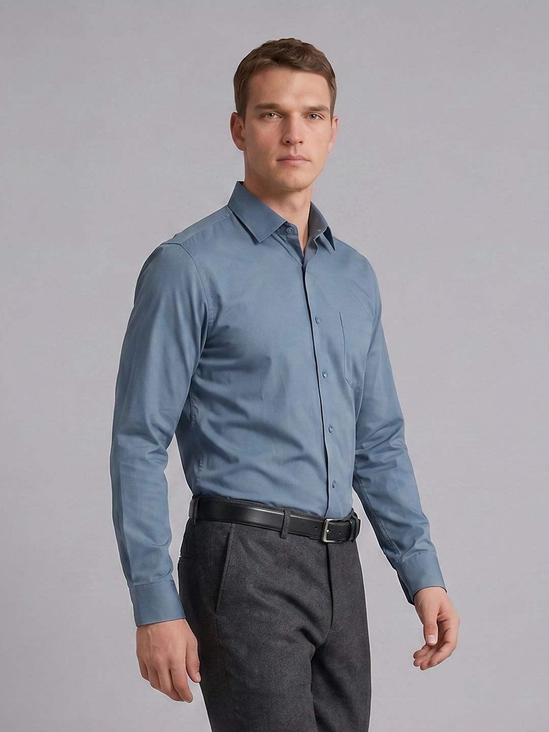Blackberrys Slim Fit Spread Collar Formal Shirt