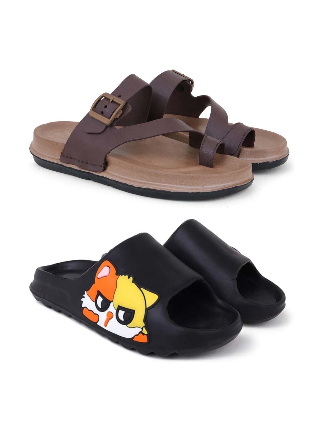 Pampy Angel Men Printed Sliders