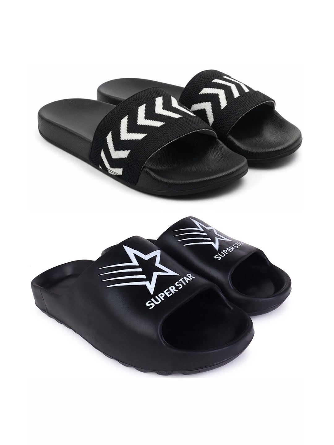 KAPYANSH Men Printed Sliders