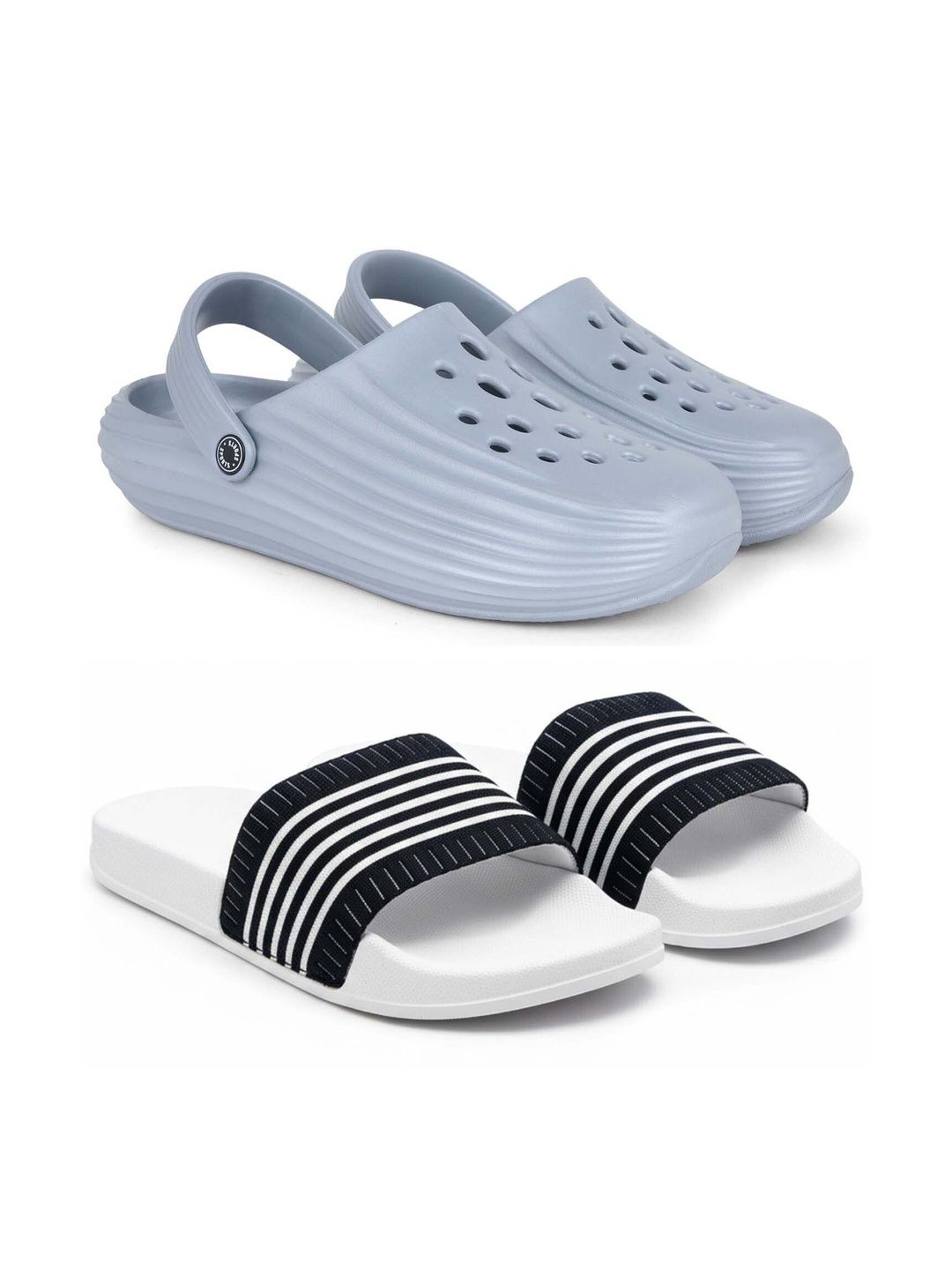 KAPYANSH Men Striped Sliders