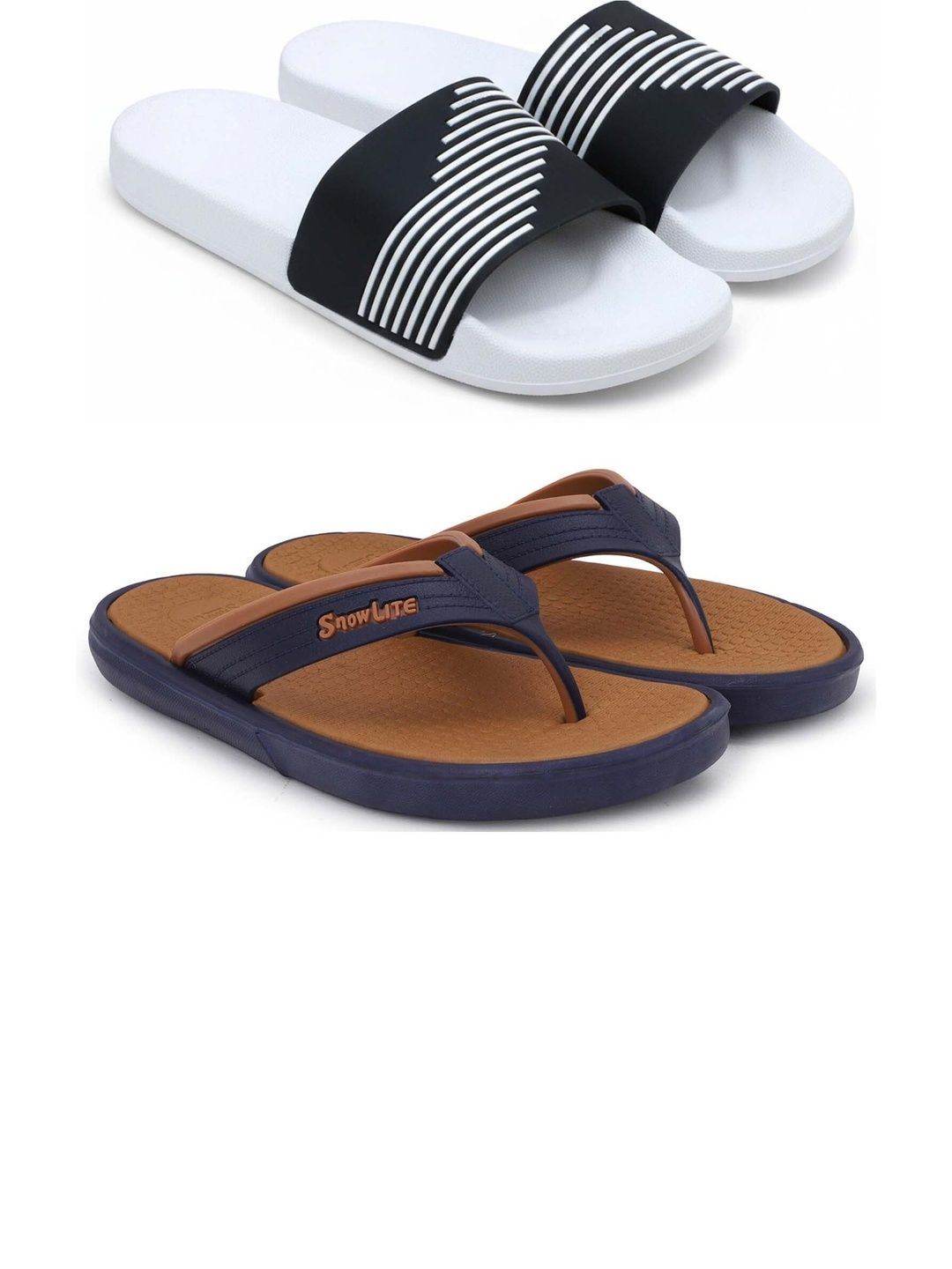 KAPYANSH Men Striped Thong Flip-Flops