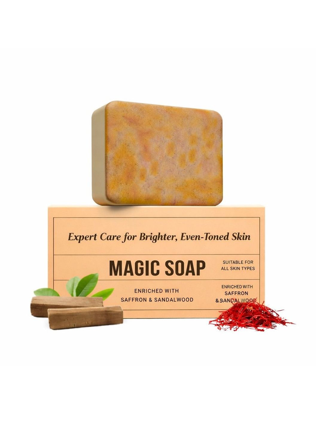 GLOW MORE Sandalwood & Saffron Magic Soap - 100 g