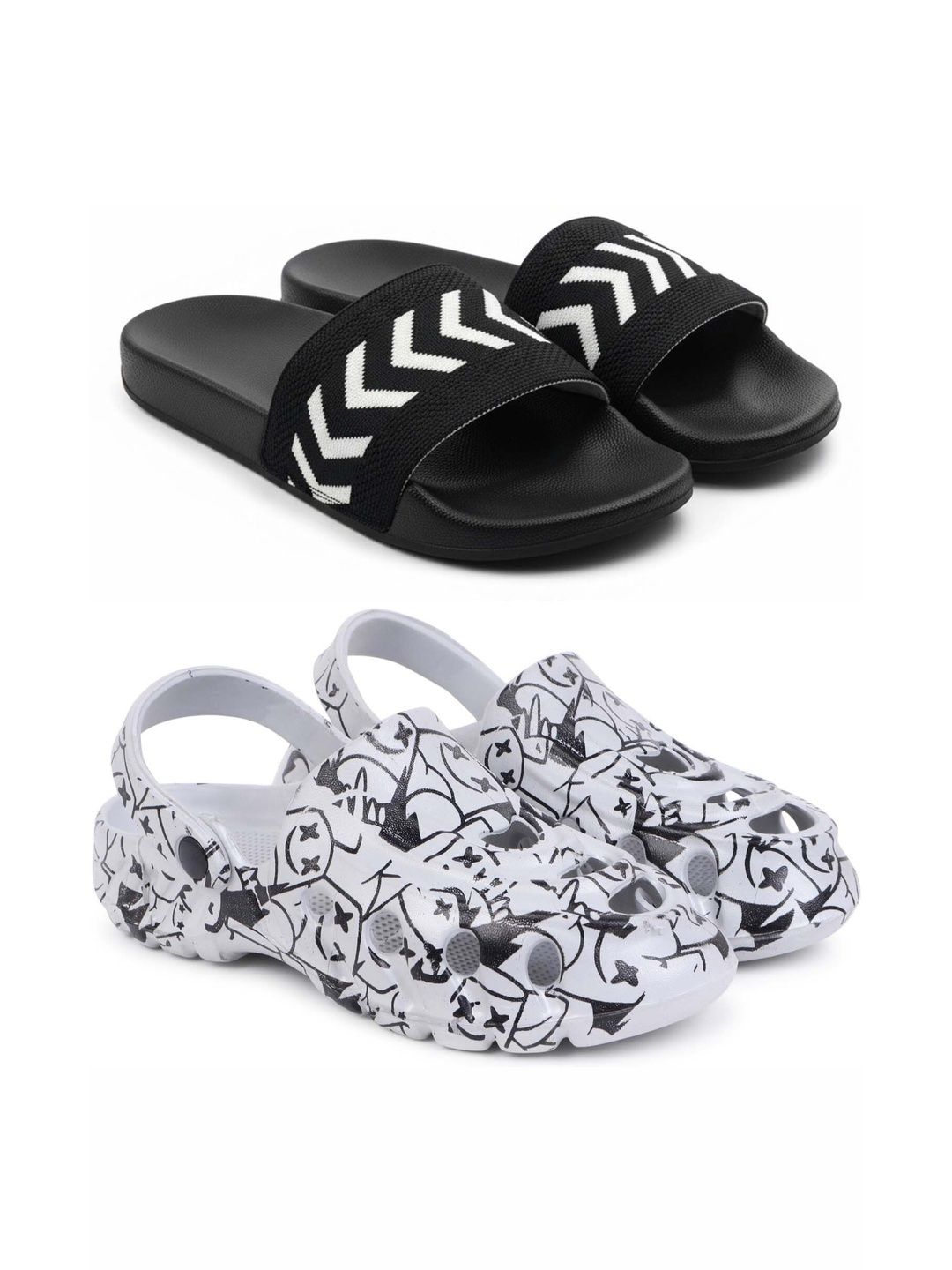 KAPYANSH Men Printed Sliders