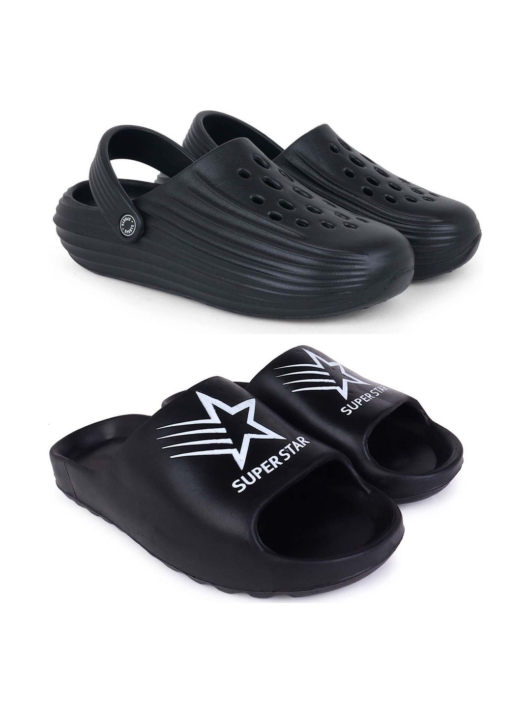 KAPYANSH Men Set Of 2 Printed Clogs