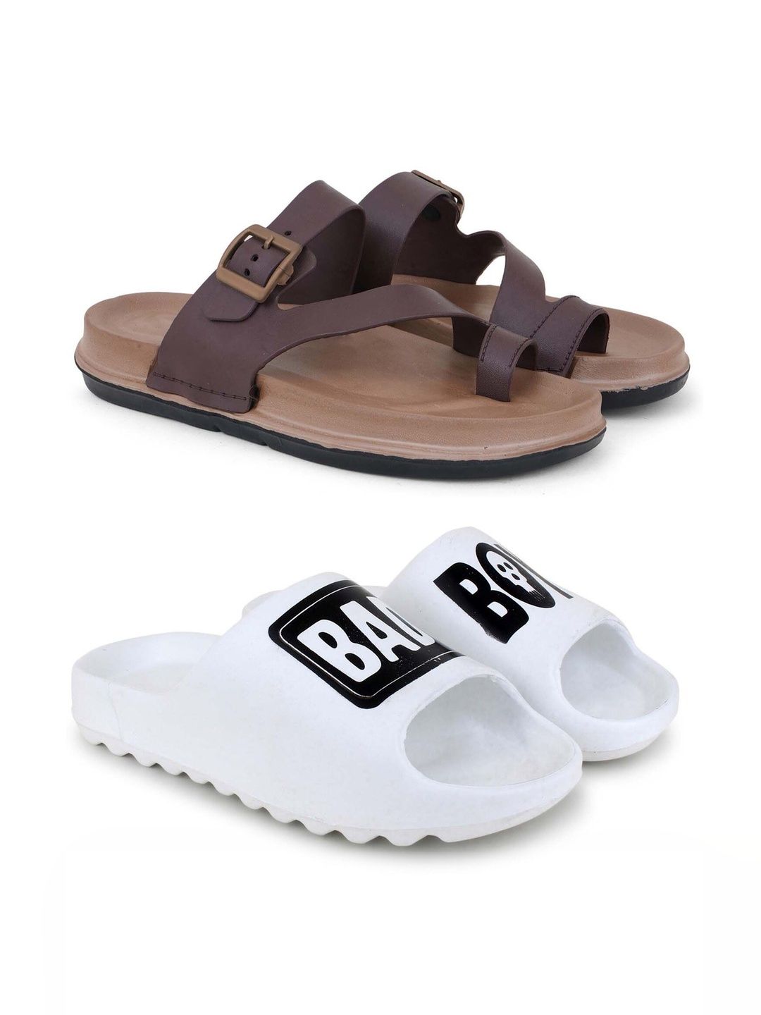 KAPYANSH Men Printed Sliders