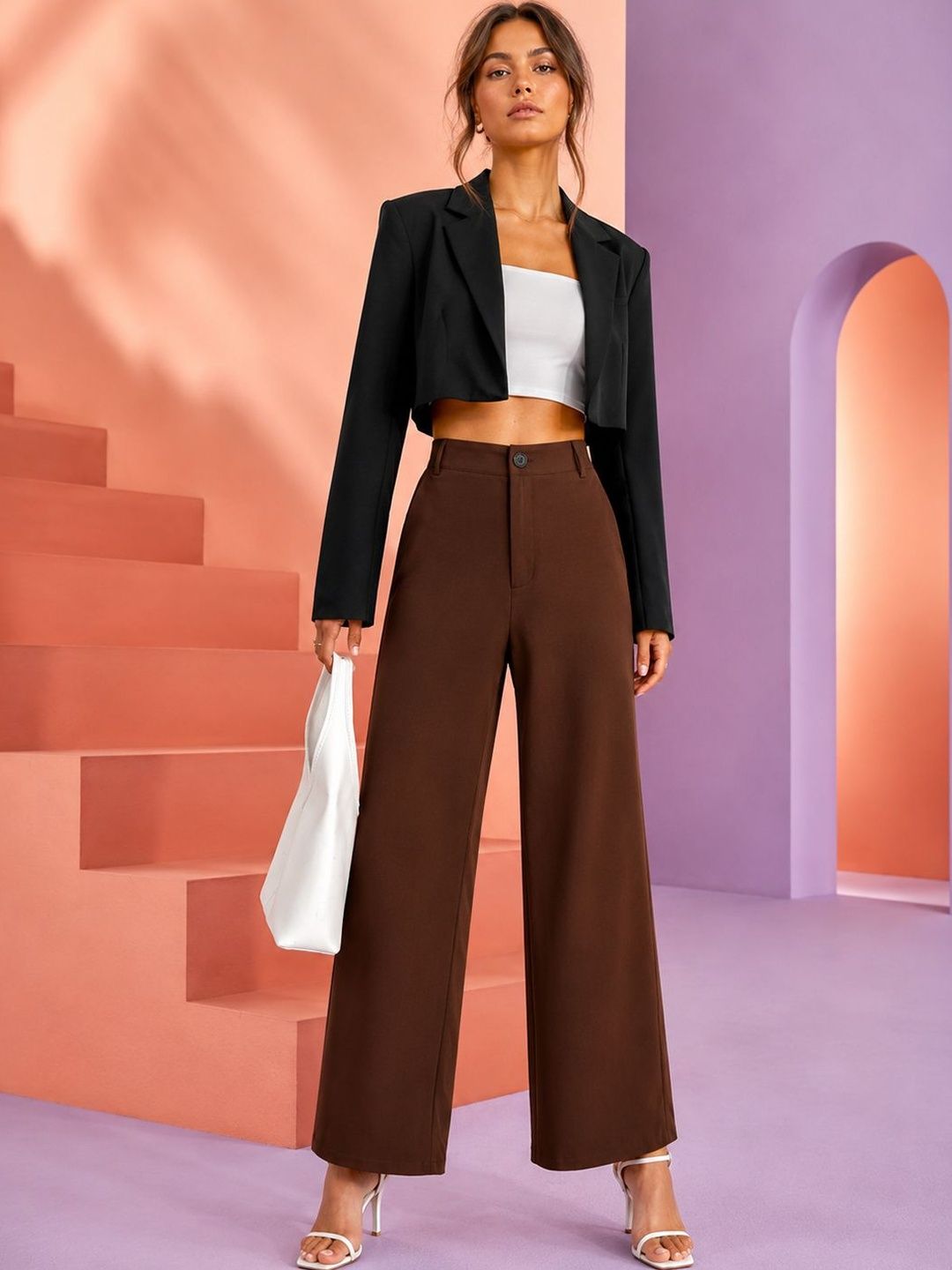 Neon Femme Women Tailored High-Rise Trousers