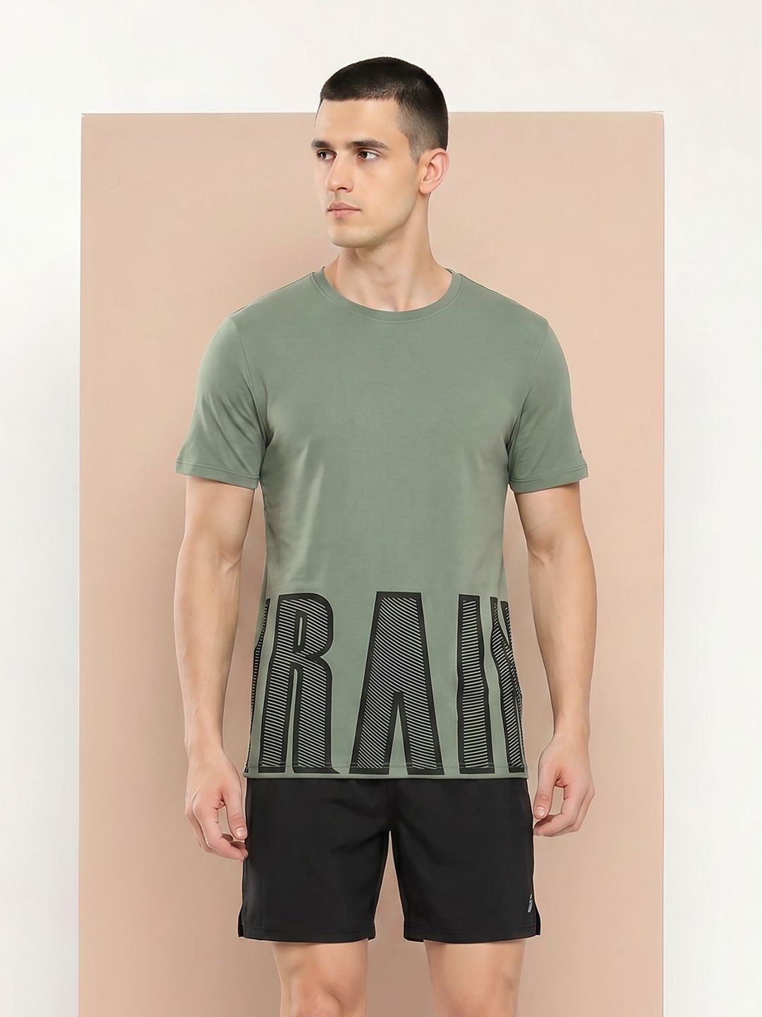 Alcis Typography Printed Round Neck T-shirt
