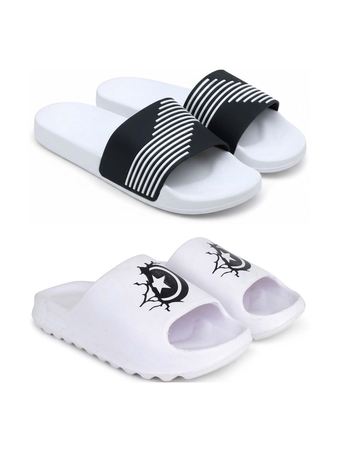 KAPYANSH Men Printed Sliders
