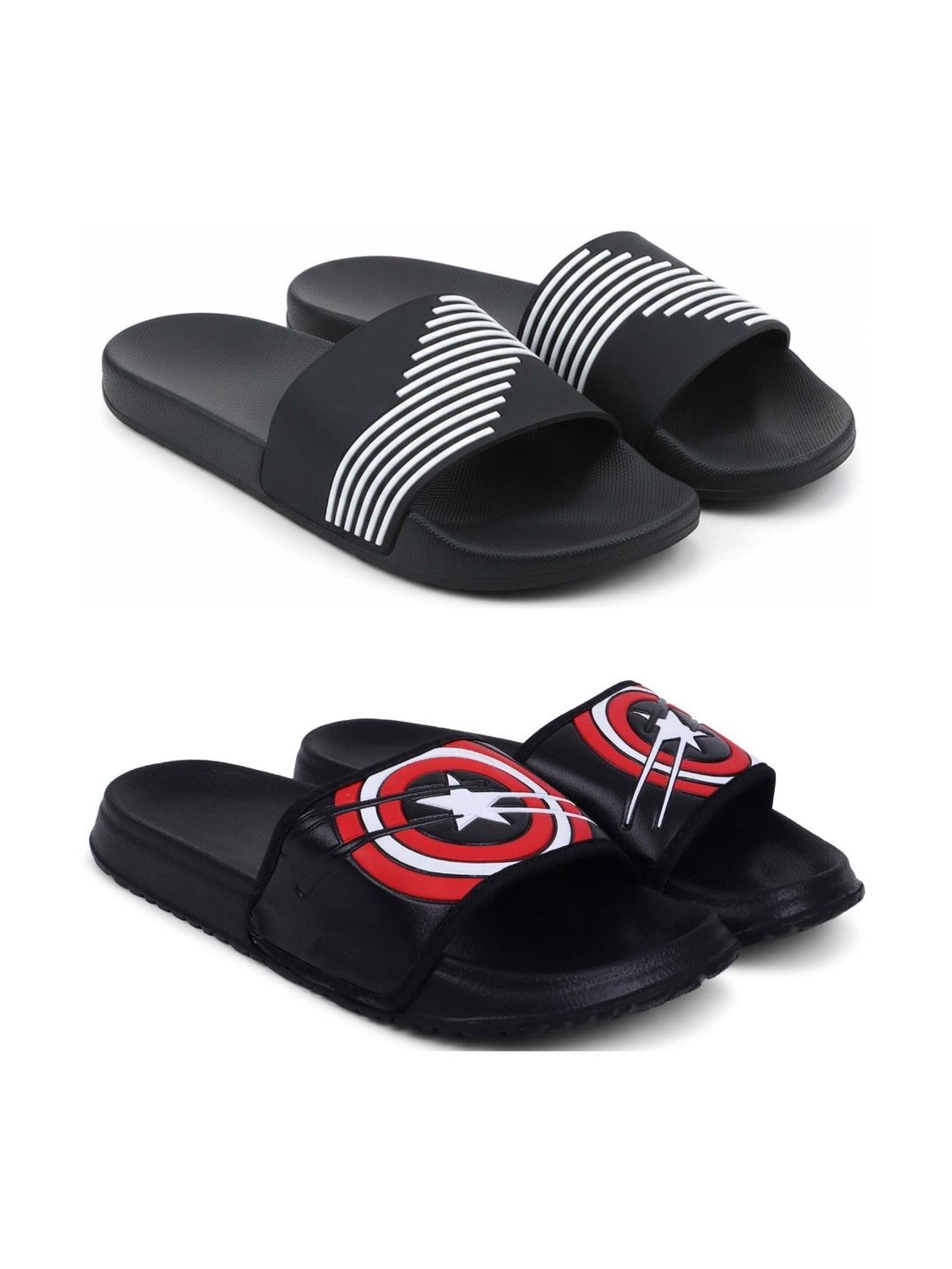 KAPYANSH Men Printed Sliders
