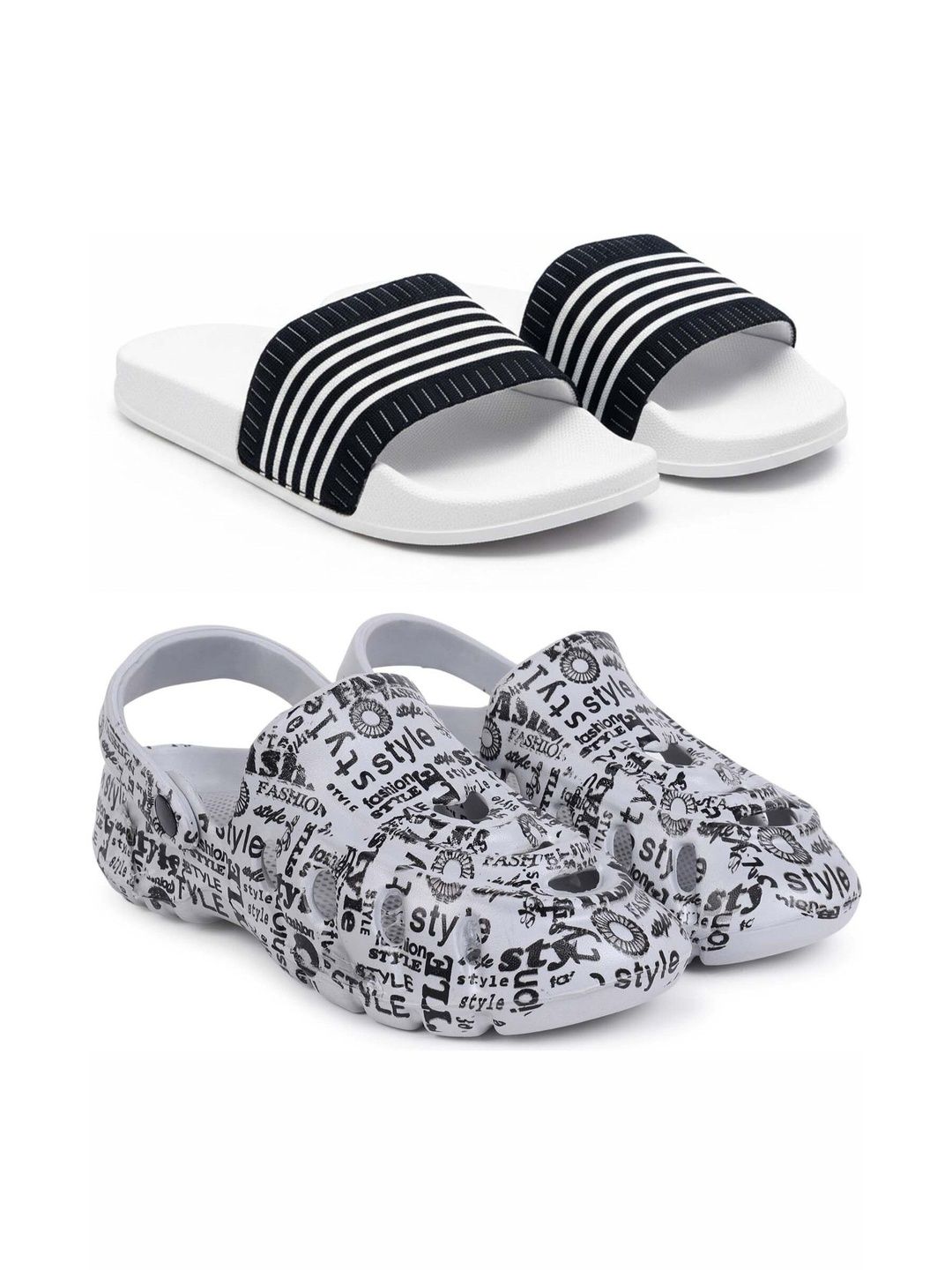 Pampy Angel Men Striped Sliders