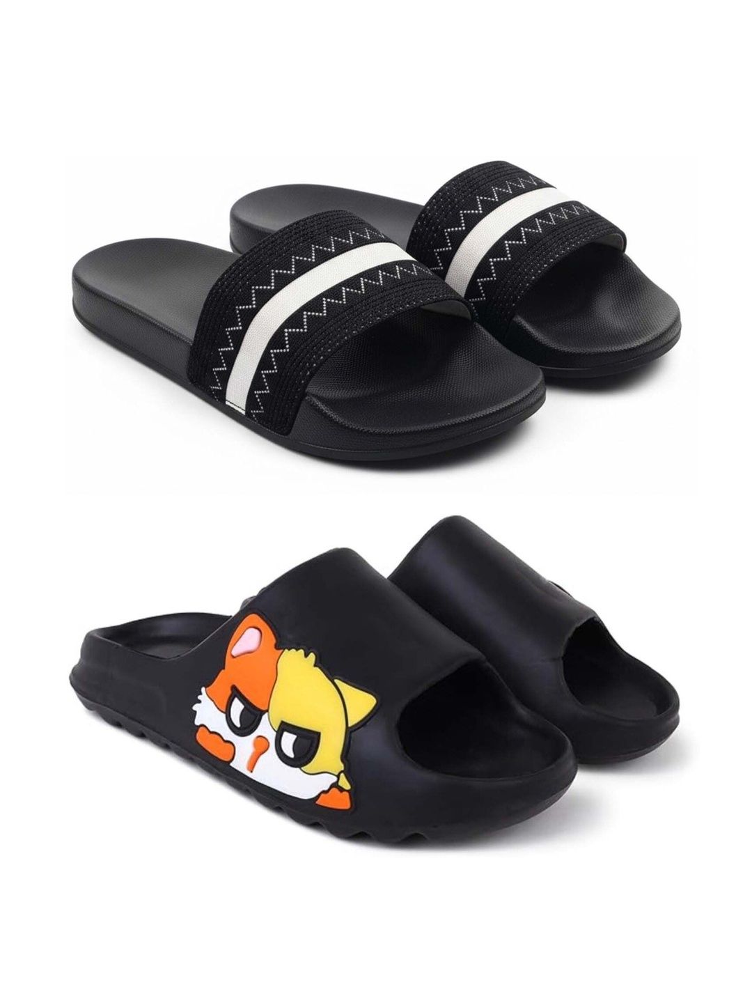 KAPYANSH Men Printed Sliders