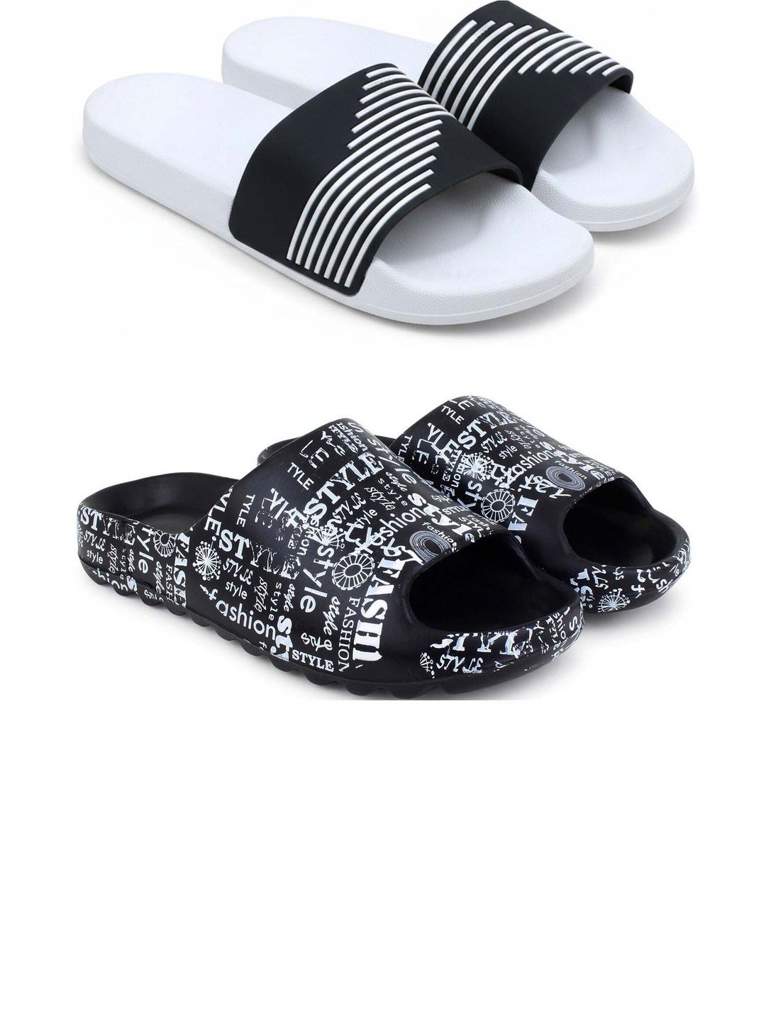 KAPYANSH Men Printed Sliders