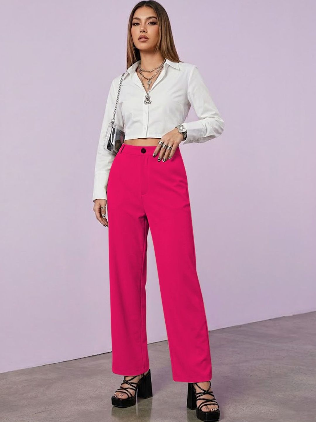Neon Femme Women Tailored High-Rise Trousers