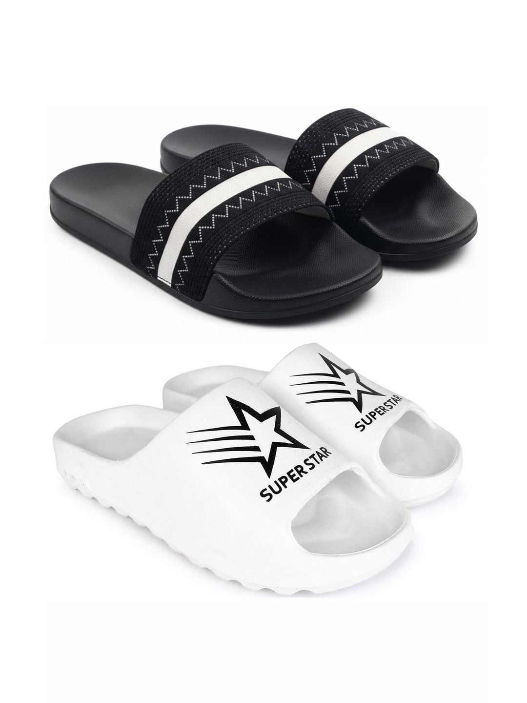 KAPYANSH Men Printed Sliders