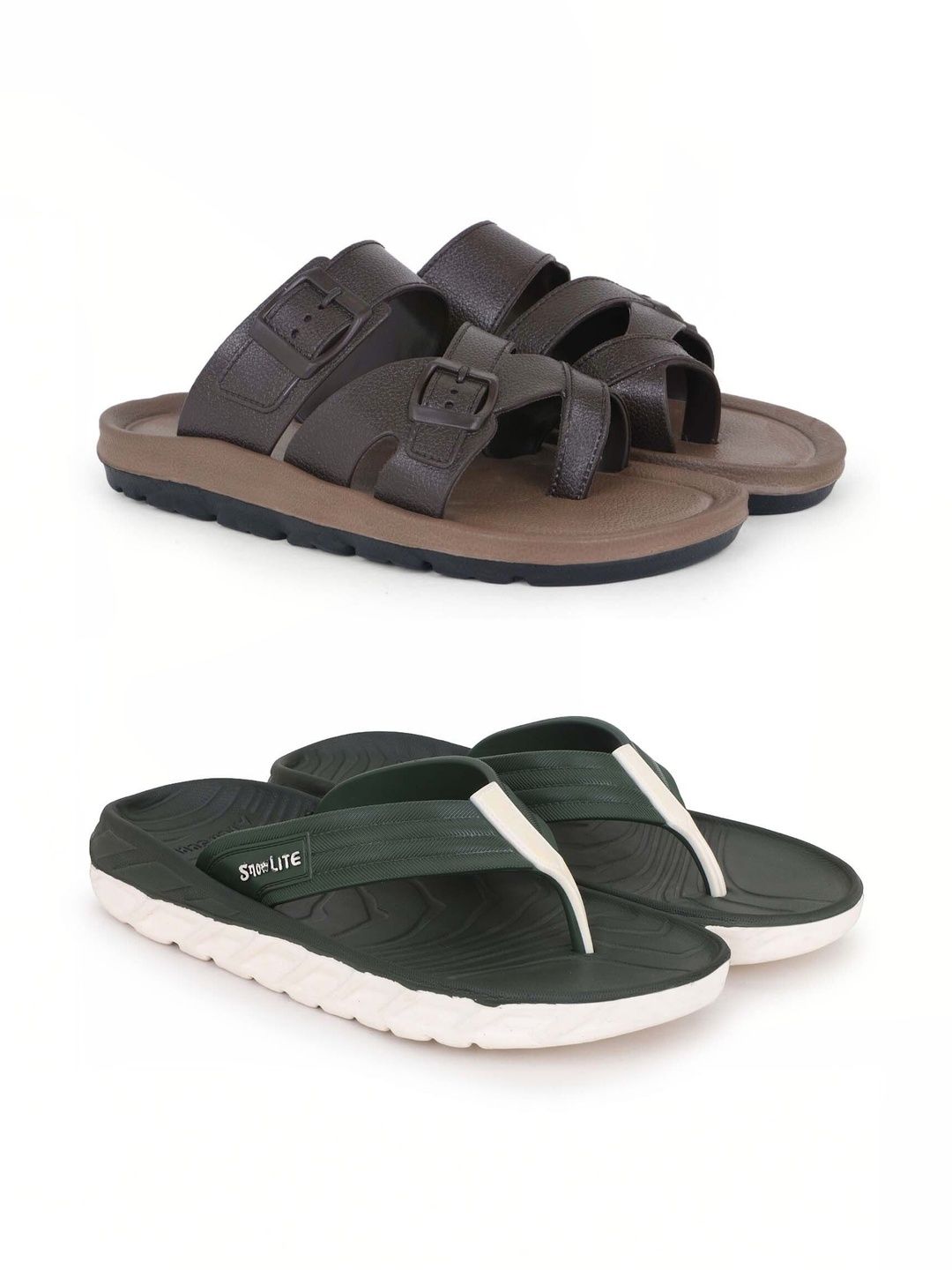 KAPYANSH Men Set Of 2 Thong Flip-Flops