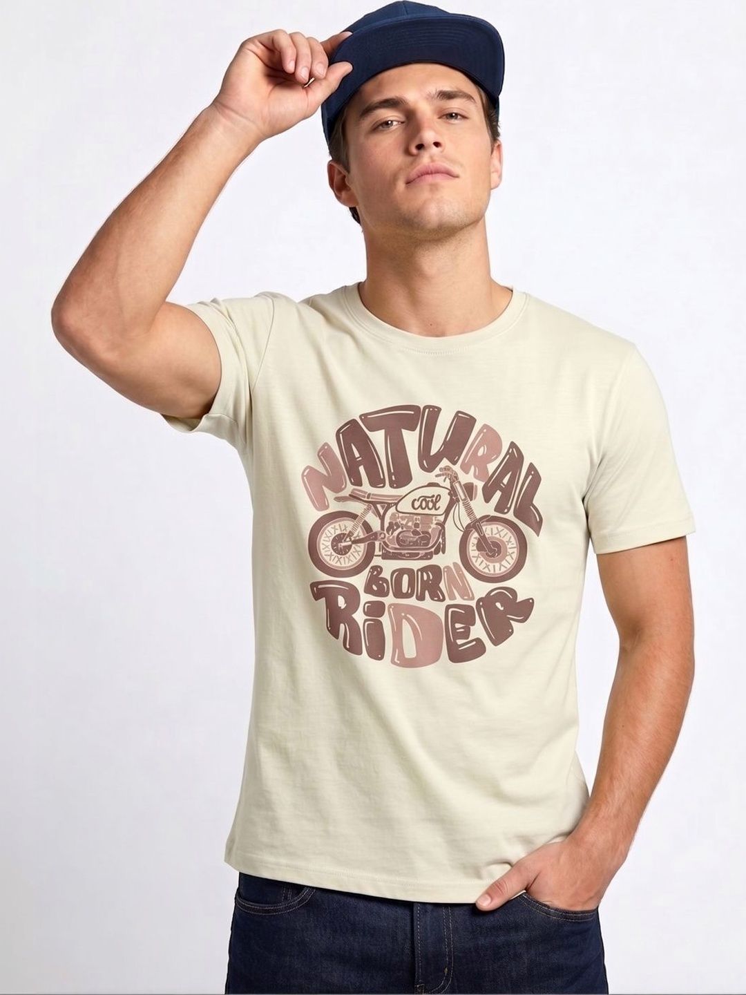 Roadster Men Printed Bio Finish T-shirt