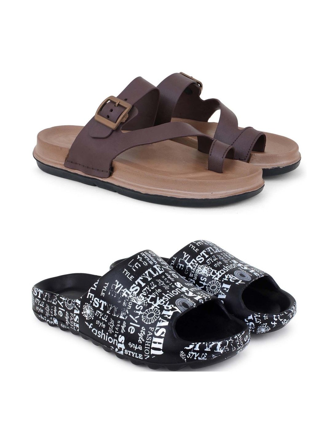 KAPYANSH Men Printed Sliders
