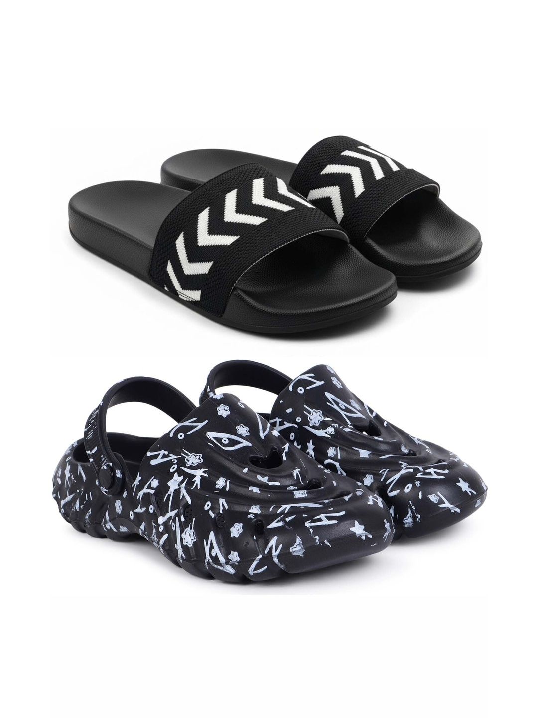 Pampy Angel Men Printed Sliders