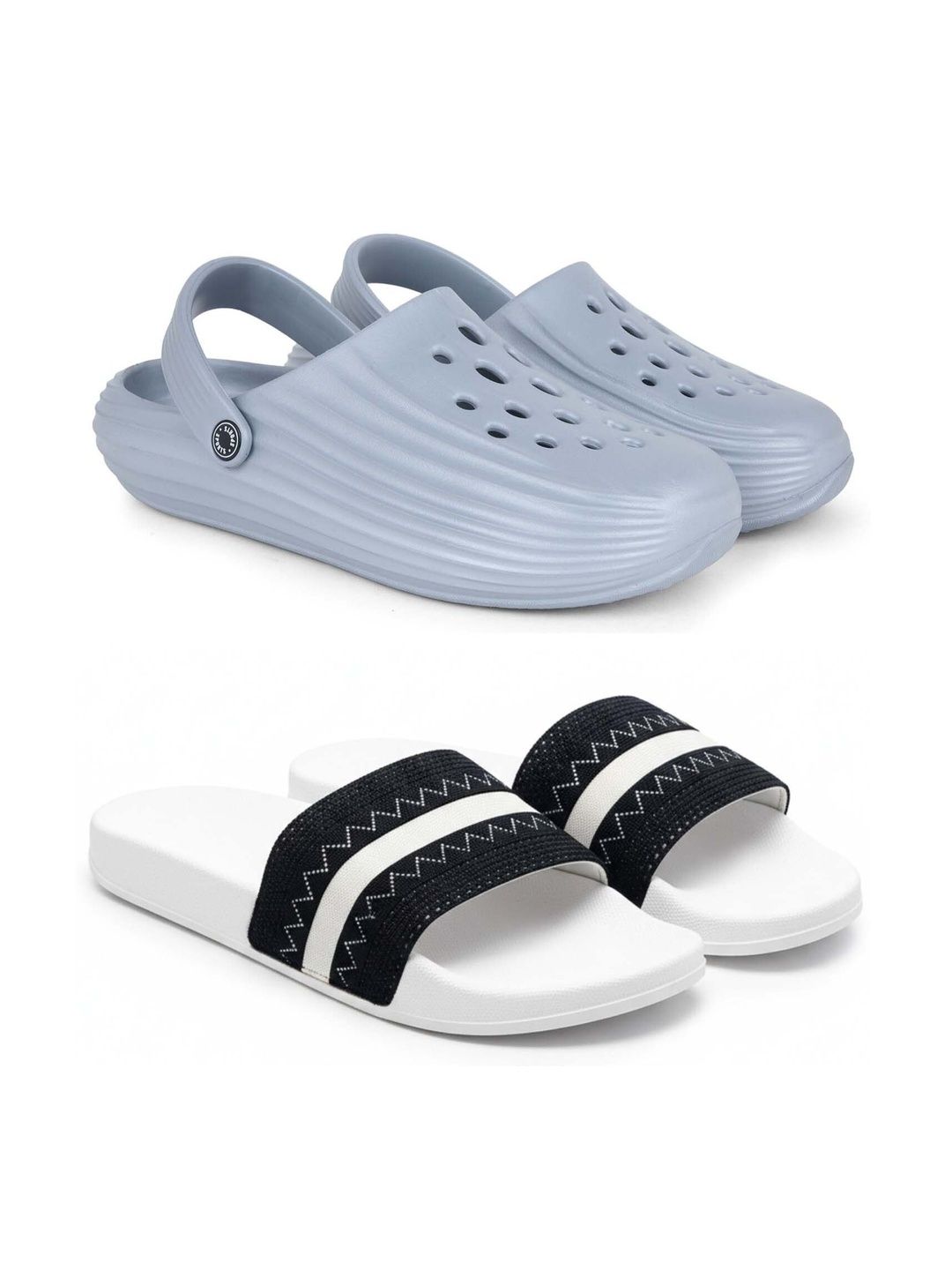 KAPYANSH Men Striped Sliders