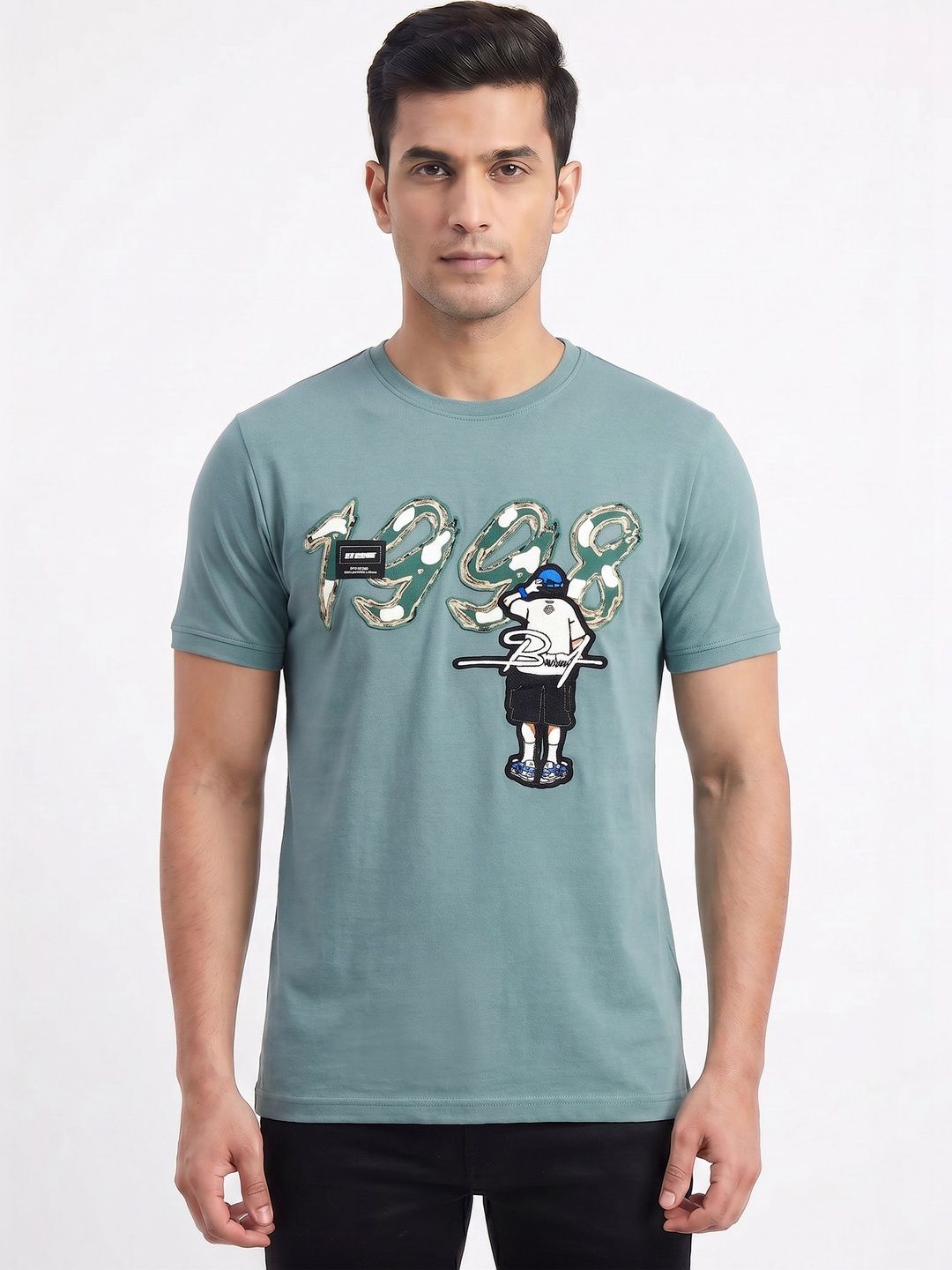 Plugin Men Round Neck Graphic T-shirt