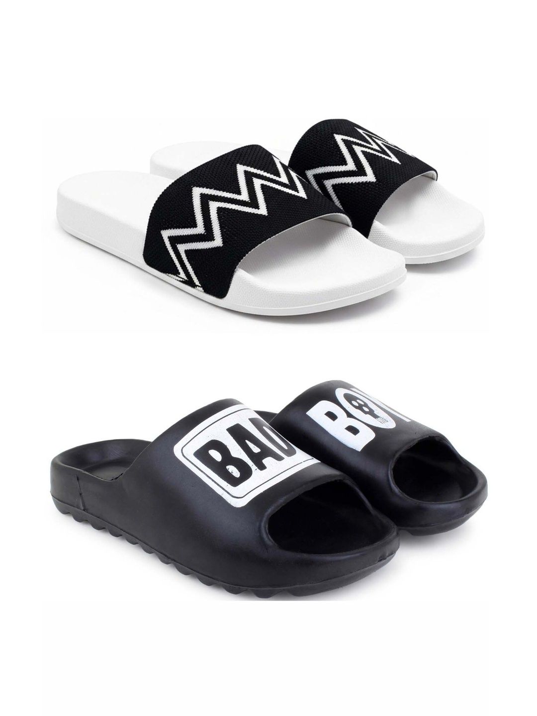 KAPYANSH Men Printed Sliders