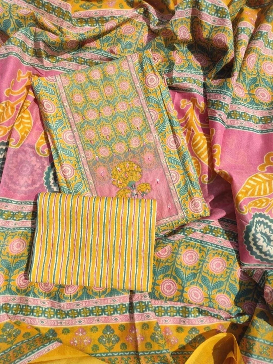 GC 80 BY GAURI COLLECTION Printed Pure Cotton Unstitched Dress Material