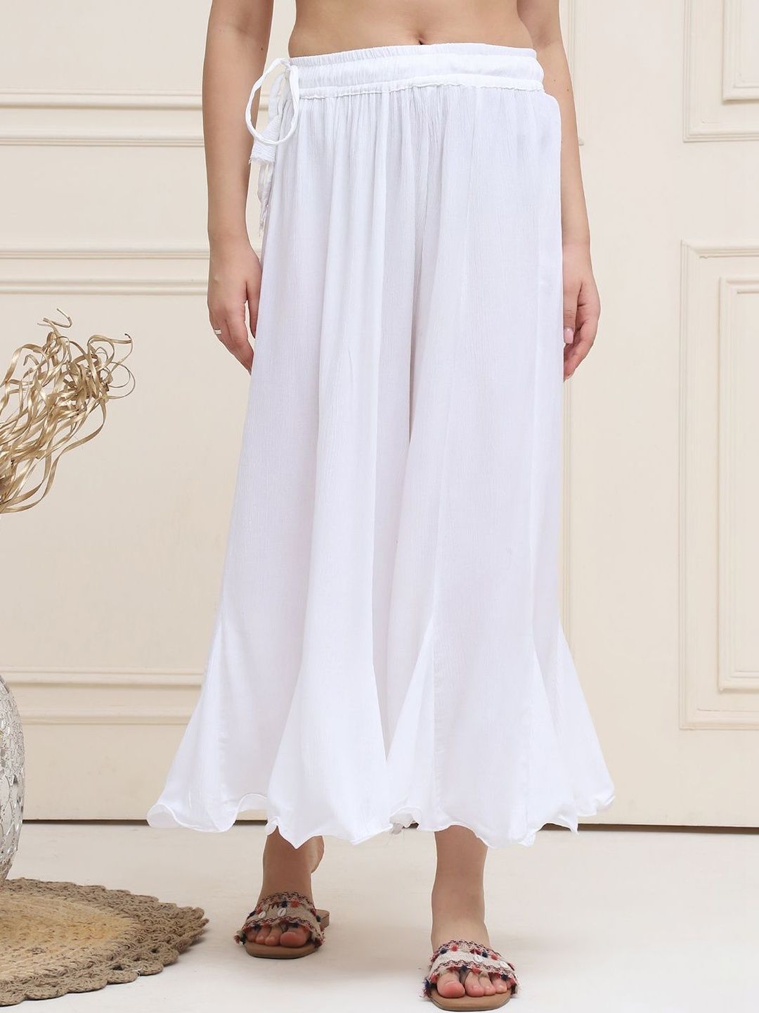 KALINI Women Flared Ethnic Palazzos